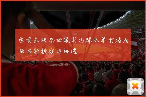 陈雨菲状态回暖羽毛球队单打格局面临新挑战与机遇